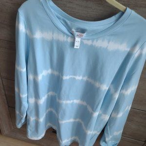 Denim & Co. Tie-Dye French Terry Long-Sleeve Sweatshirt